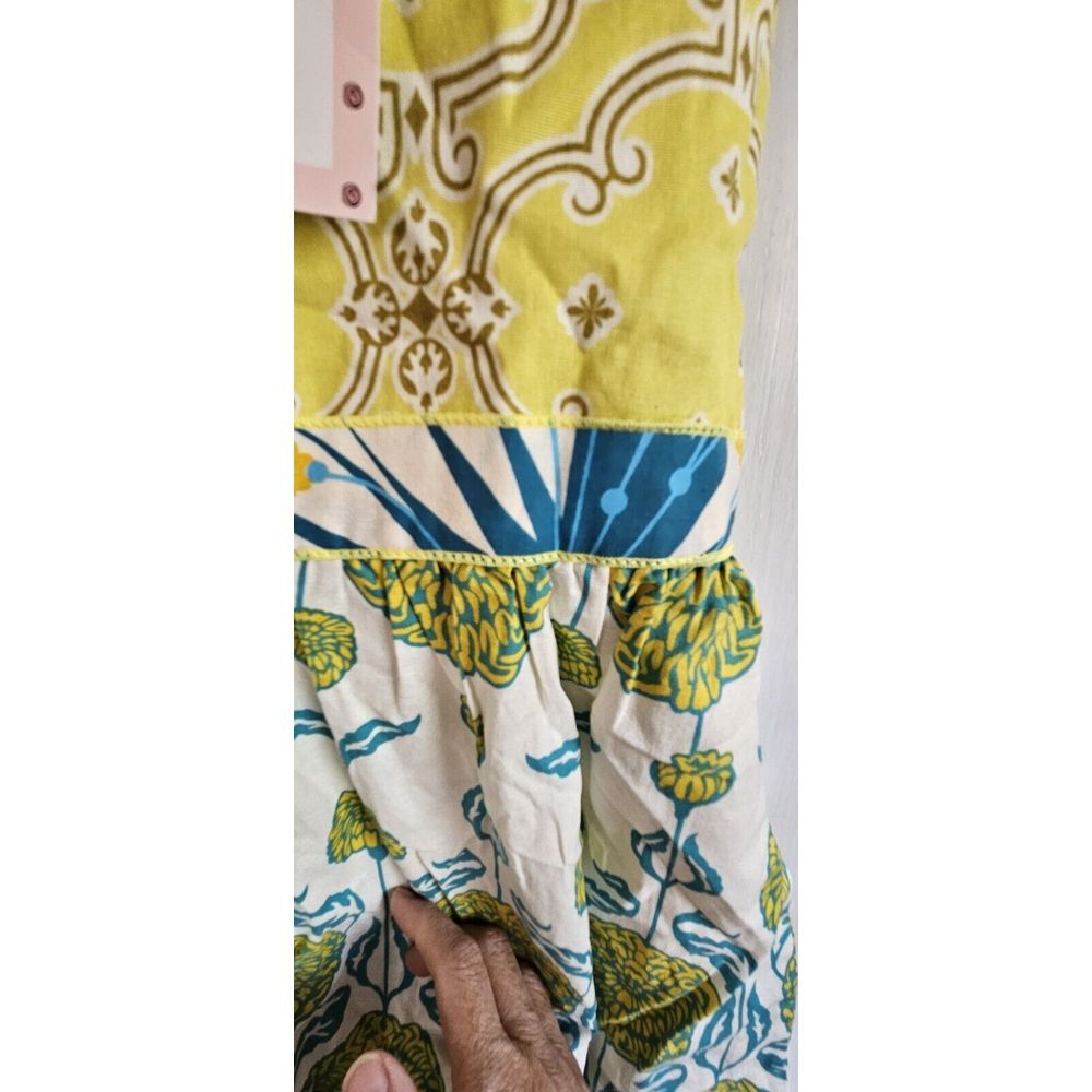 NWT Ann Loren girl floral print swirly‎ dress 7/8 ruffle hem - Picture 3 of 8